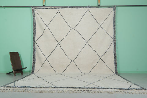 Handwoven Moroccan rug - Custom rug - Beni ourain wool rug