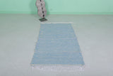 Moroccan Rug – Light Blue Striped Pattern | 2.8 FT x 5.3 FT