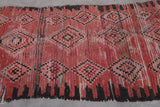 Vintage Moroccan Runner Rug – 3 x 10.7 ft | Pink & Black Geometric