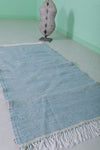 Moroccan Rug – Light Blue Striped Pattern | 2.8 FT x 5.3 FT