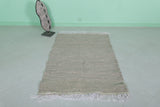 Moroccan Rug – Subtle Beige with Fringe | 3.2 x 5.1 FT