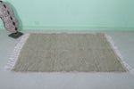 Moroccan Rug – Subtle Beige with Fringe | 3.2 x 5.1 FT