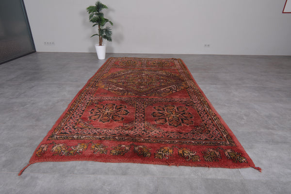 Boujaad Moroccan rug – 5.6 x 11.2 ft | Ornate vintage red Moroccan carpet