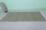 Moroccan Rug – Earthy Gray Striped Texture | 3 FT x 6.8 FT