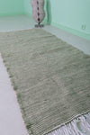 Moroccan Rug – Earthy Gray Striped Texture | 3 FT x 6.8 FT