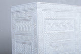 Vintage Moroccan chest H 27.5 inches x W 51.5 inches x D 14.5 inches