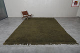 8.9 x 12 FT Olive Green Moroccan Rug - Handmade Plush Texture