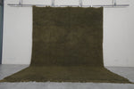 8.9 x 12 FT Olive Green Moroccan Rug - Handmade Plush Texture