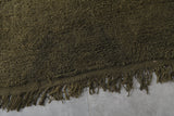 8.9 x 12 FT Olive Green Moroccan Rug - Handmade Plush Texture