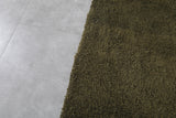 8.9 x 12 FT Olive Green Moroccan Rug - Handmade Plush Texture