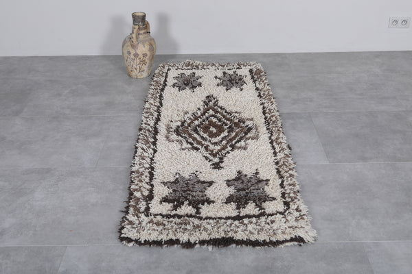 Handwoven Moroccan Rug 2.6x6.5 Feet | Bohemian Tribal Design