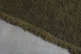 8.9 x 12 FT Olive Green Moroccan Rug - Handmade Plush Texture