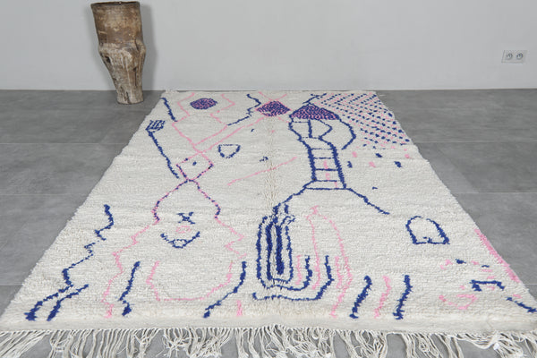 Handmade Moroccan Rug 4.9 x 7.9 Feet - Berber Wool Carpet