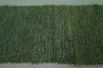 2.9 x 10 FT Moroccan Runner Rug – Green Handwoven Textured Design