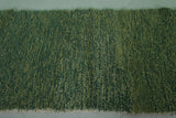 2.9 x 10 FT Moroccan Runner Rug – Green Handwoven Textured Design