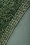 2.9 x 10 FT Moroccan Runner Rug – Green Handwoven Textured Design