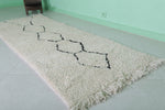 Moroccan Berber Runner Rug – 3 x 7.9 FT | Minimalist Geometric Design