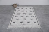 Small flatwoven berber handmade Moroccan rug , 3.2 FT X 5 FT