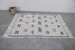 Small flatwoven berber handmade Moroccan rug , 3.2 FT X 5 FT