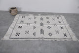 Small flatwoven berber handmade Moroccan rug , 3.2 FT X 5 FT