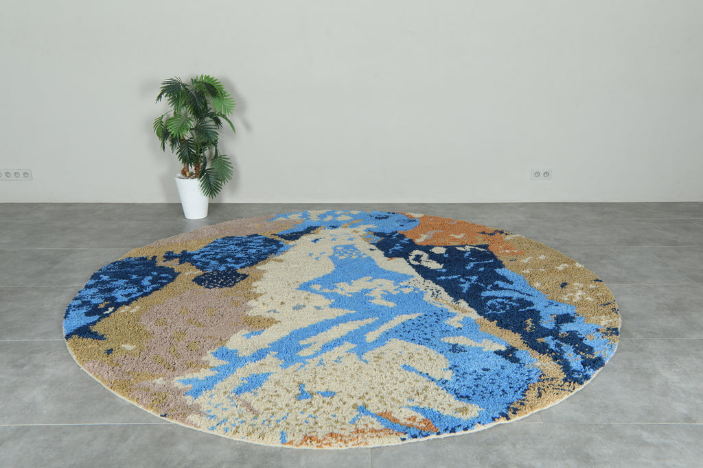 Colorful Round Rug 9 feet