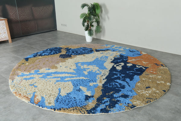 Colorful Round Rug 9 feet