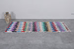 Colorful Runner Boucherouite Rug 2.4 FT X 7 FT