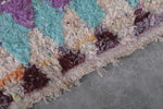 Colorful Runner Boucherouite Rug 2.4 FT X 7 FT