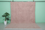 8 x 10.3 FT Moroccan Rug – Soft Blush Pink Minimalist Design