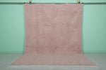 8 x 10.3 FT Moroccan Rug – Soft Blush Pink Minimalist Design