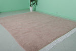 8 x 10.3 FT Moroccan Rug – Soft Blush Pink Minimalist Design