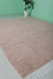 8 x 10.3 FT Moroccan Rug – Soft Blush Pink Minimalist Design