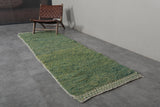 Green Wool Custom Size Moroccan Rug – Handwoven Elegance