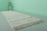 2.8 x 12 FT Moroccan Hallway Runner Rug – Minimalist White Design