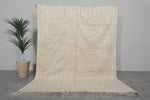 Moroccan Wool Beni Ourain Rug 6.8x8.3 ft - Handmade Ivory Berber Rug