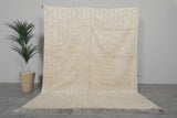 Moroccan Wool Beni Ourain Rug 6.8x8.3 ft - Handmade Ivory Berber Rug