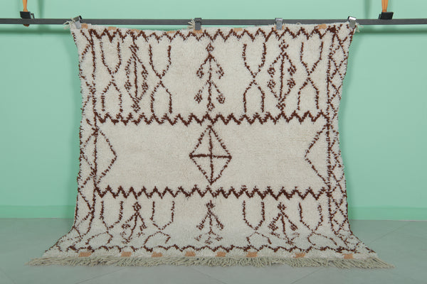 5.1 x 5.1 FT square Moroccan rug – Bold geometric tribal pattern