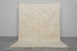 Moroccan Wool Beni Ourain Rug 6.8x8.3 ft - Handmade Ivory Berber Rug