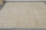 Moroccan Wool Beni Ourain Rug 6.8x8.3 ft - Handmade Ivory Berber Rug