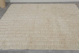 Moroccan Wool Beni Ourain Rug 6.8x8.3 ft - Handmade Ivory Berber Rug