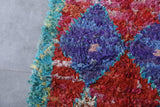 Entrada colorida alfombra marroquí boucherouite 3 pies x 9.8 pies