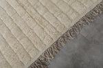 Moroccan Wool Beni Ourain Rug 6.8x8.3 ft - Handmade Ivory Berber Rug