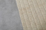 Moroccan Wool Beni Ourain Rug 6.8x8.3 ft - Handmade Ivory Berber Rug