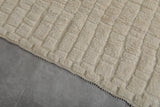 Moroccan Wool Beni Ourain Rug 6.8x8.3 ft - Handmade Ivory Berber Rug