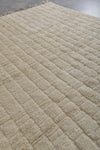 Moroccan Wool Beni Ourain Rug 6.8x8.3 ft - Handmade Ivory Berber Rug