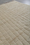 Moroccan Wool Beni Ourain Rug 6.8x8.3 ft - Handmade Ivory Berber Rug