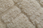 Moroccan Wool Beni Ourain Rug 6.8x8.3 ft - Handmade Ivory Berber Rug