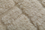Moroccan Wool Beni Ourain Rug 6.8x8.3 ft - Handmade Ivory Berber Rug