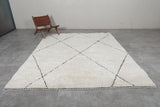 8 x 10 FT Moroccan Wool Rug – Minimalist Diamond Pattern