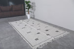 All Wool Berber Moroccan Handmade Alfombra, 4.9 pies x 8.7 pies